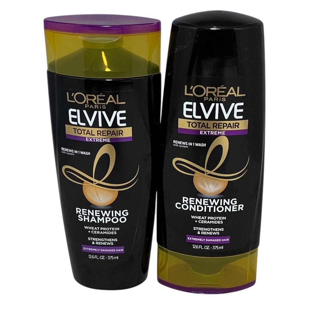 Loreal Paris Elvive Total Repair Extreme Renewing Shampoo & Conditioner 12.6 oz